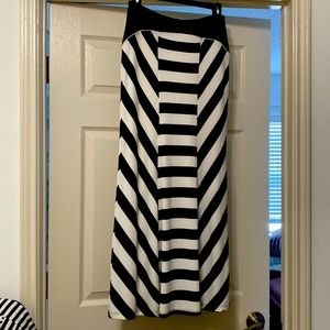 Striped maxi skirt